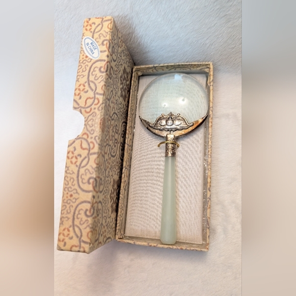 Portland Art Museum replica antique 1900s Magnifying Glass faux jade - Picture 5 of 5